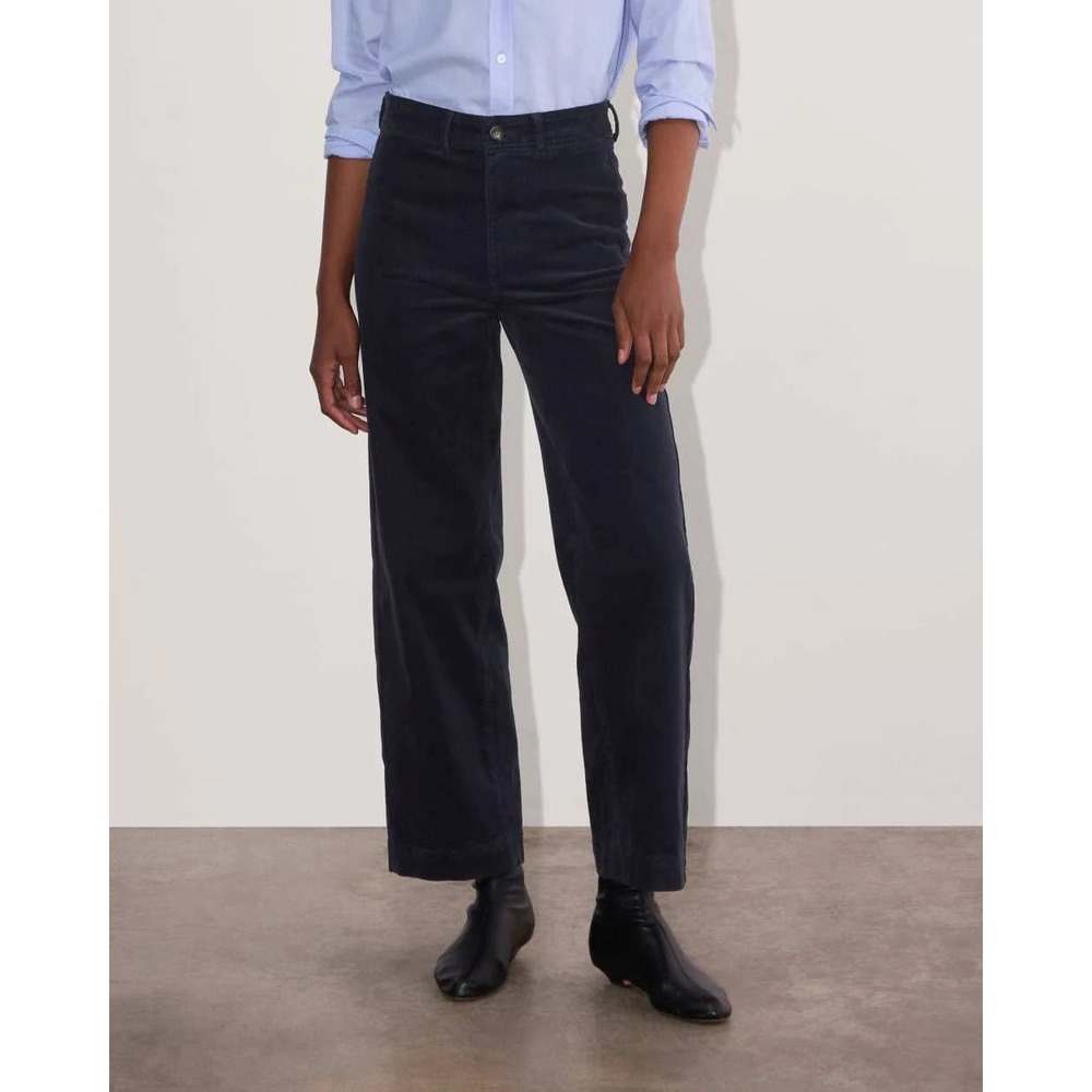 Everlane The Sailor Pant in Corduroy‎ Navy Wide Leg Ankle Pants Cords size 8